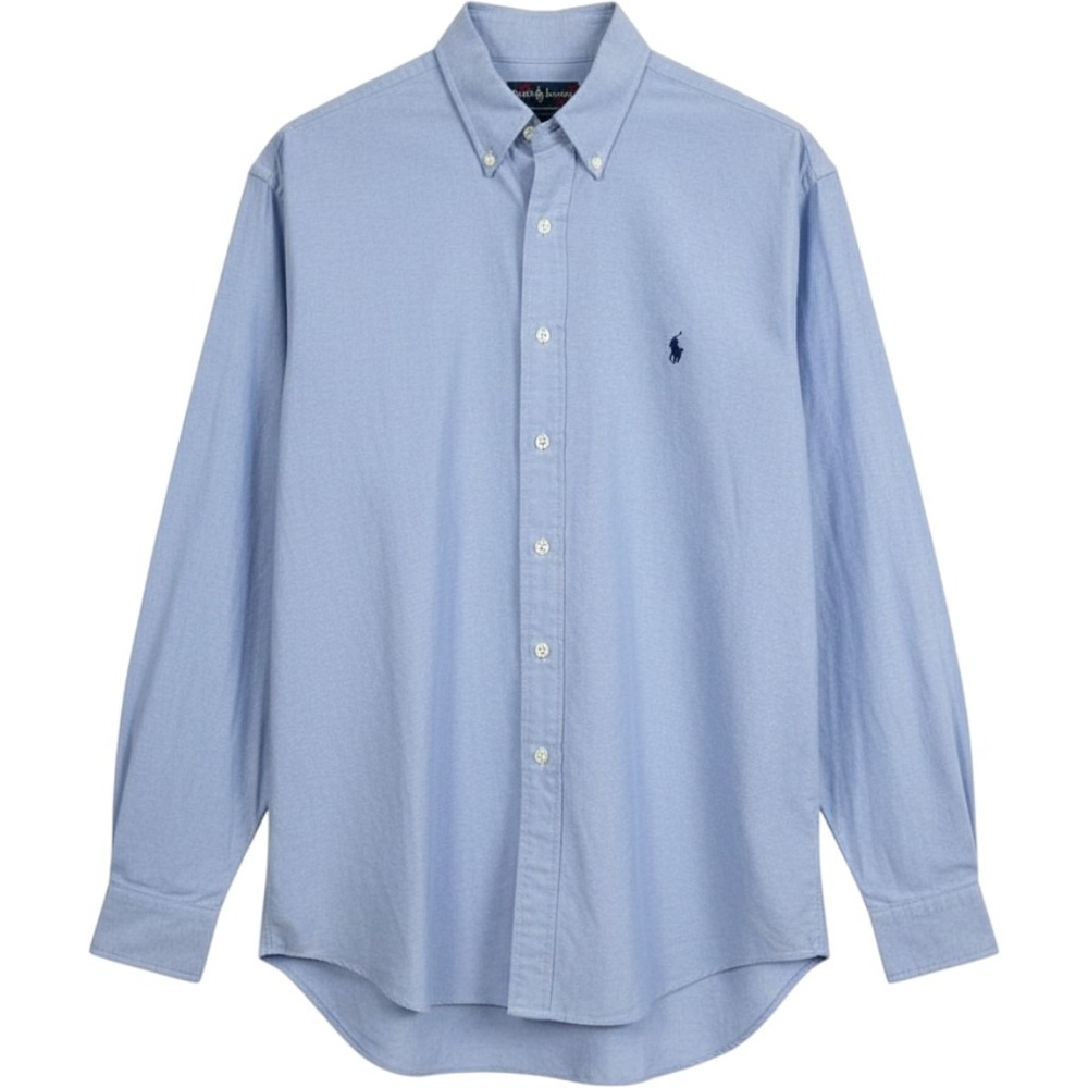 Ralph Lauren Big Shirt Mens XL Blue Cotton Oxford Button Down Preppy Old Money
